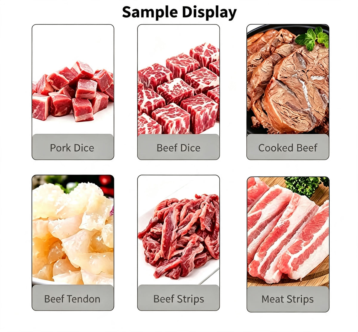 fresh meat cube cutter